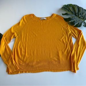Zara golden yellow long sleeve sweater for women size small